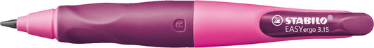 Handwriting Pencil - STABILO EASYergo 3.15 - Right Handed - Pink/Lilac + Sharpener