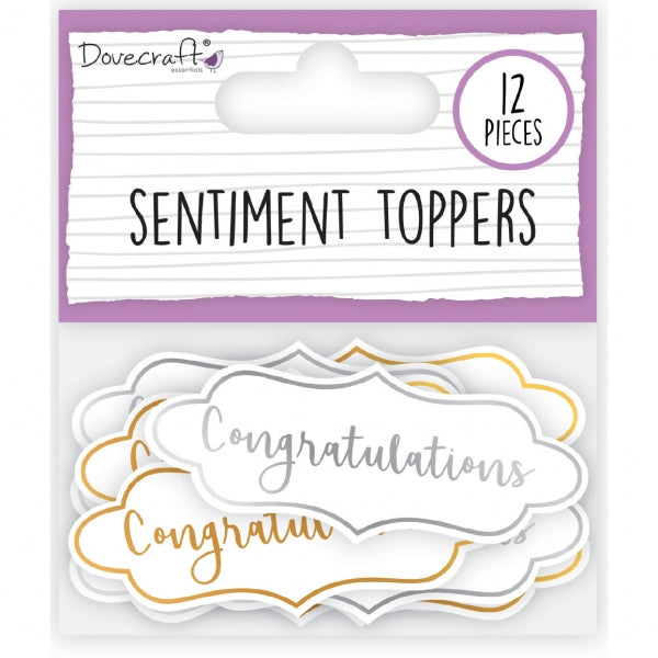 Dovecraft Die Cut Toppers - Congratulations