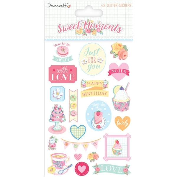 DC Sweet Moments A5 Glitter Sticker Sheet x2