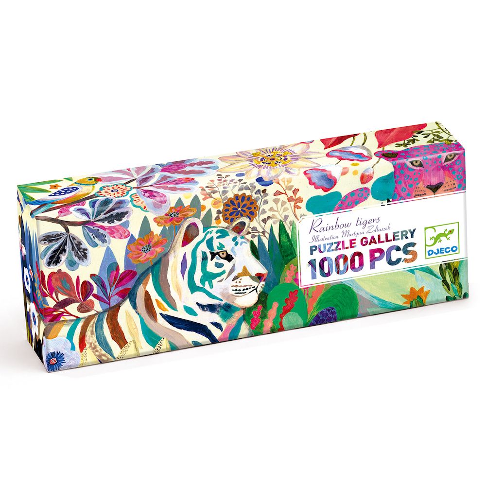 Djeco - Puzzle - Rainbow Tigers - 1000pcs - FSC Mix