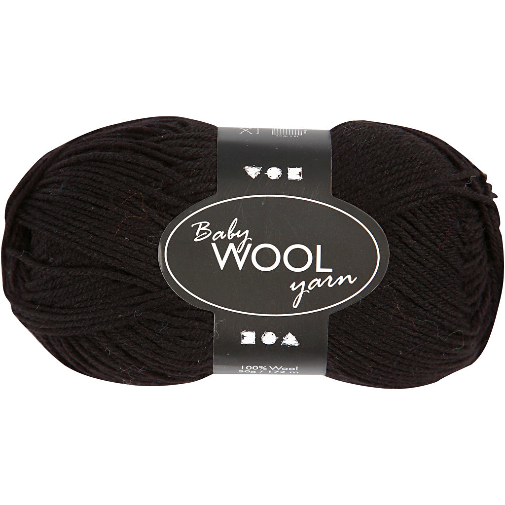 Baby Yarn, black, L: 172 m, 50 g/ 1 ball
