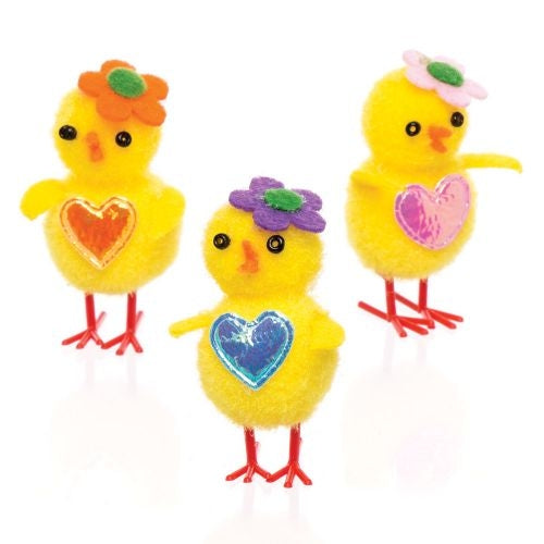 EASTER CHICK POM POM DEC PK.3