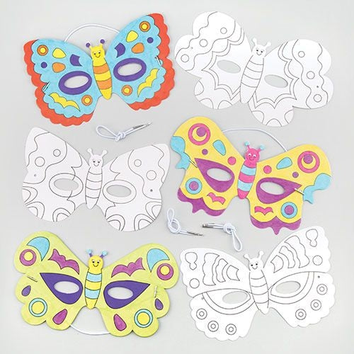 Butterfly Colour-in Masks (Pack of 6)