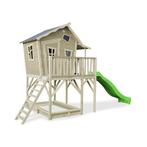 EXIT Crooky 750 Wooden Playhouse - Grey/Beige