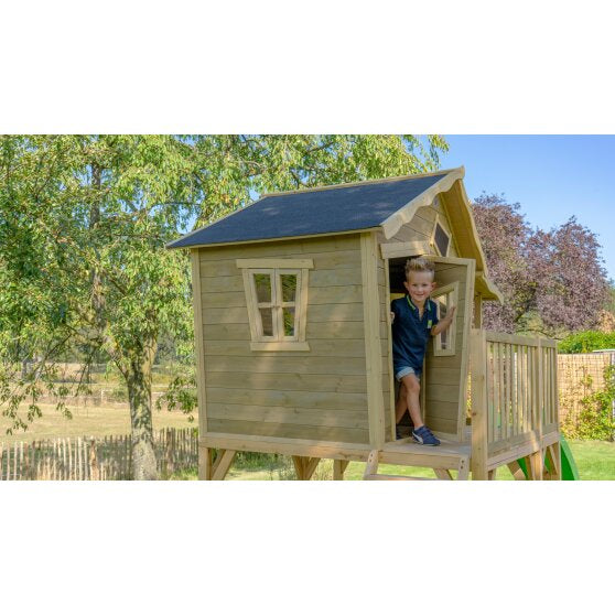 EXIT Crooky 750 Wooden Playhouse - Grey/Beige