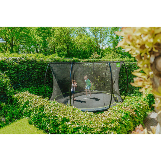 EXIT Silhouette Ground Trampoline + Safetynet 427 (14ft)