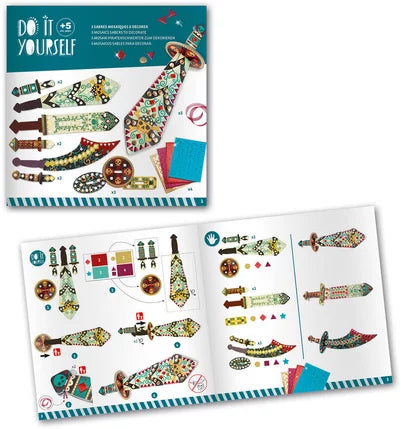 Djeco DIY Mosaics Like a Pirate Swords Craft Kit