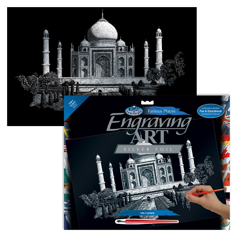 Silver Engraving Art Set - Famous Places: Taj Mahal