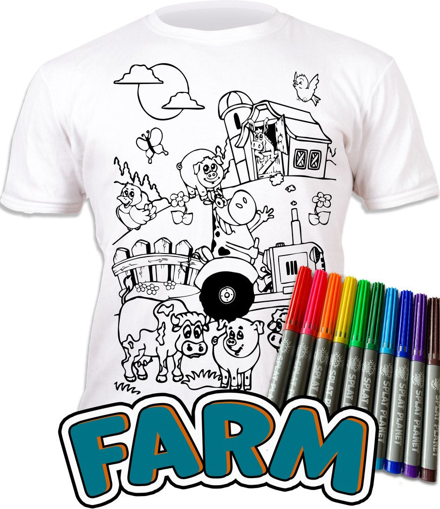 Splat Planet PYO T-Shirt: Farm (Size 9-11 Years)