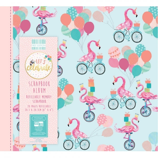 FE 8x8 Album - Let's Celebrate Flamingos