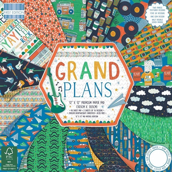 First Edition 12x12 Paper Pad - Grand Plans