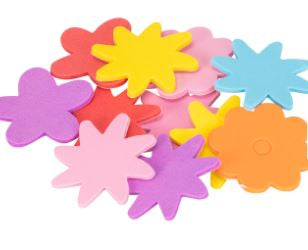 Crayola Foam Flowers, Assorted Shapes & Sizes, Pee