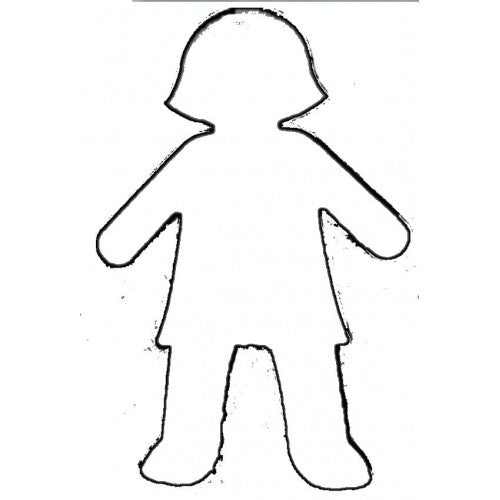 Cut Out Card Shape -Girl