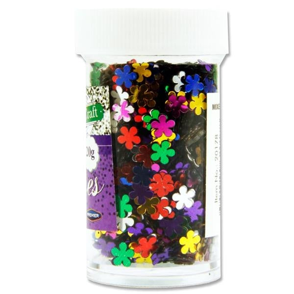 Glitter Shapes-Flowers 20g