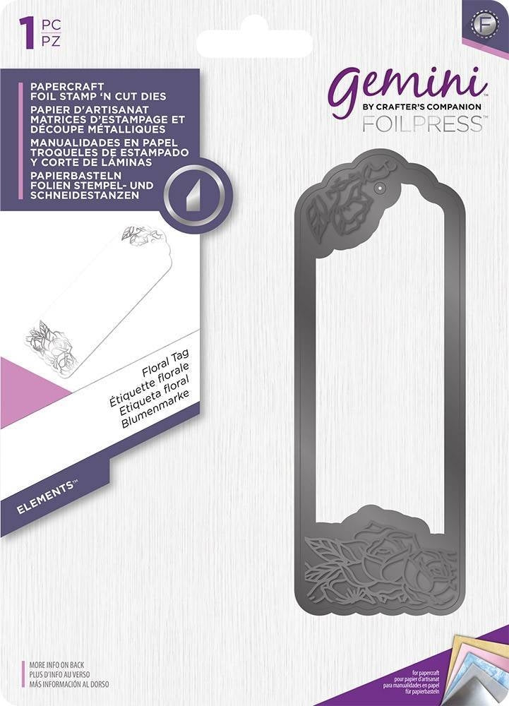 Foil Stamp ‘N’ Cut Die - Elements - Floral Tag