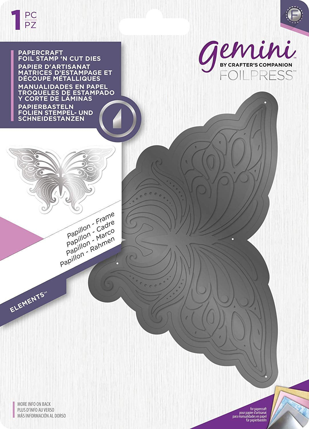 Foil Stamp ‘N’ Cut Die - Elements - Papillon - Fra