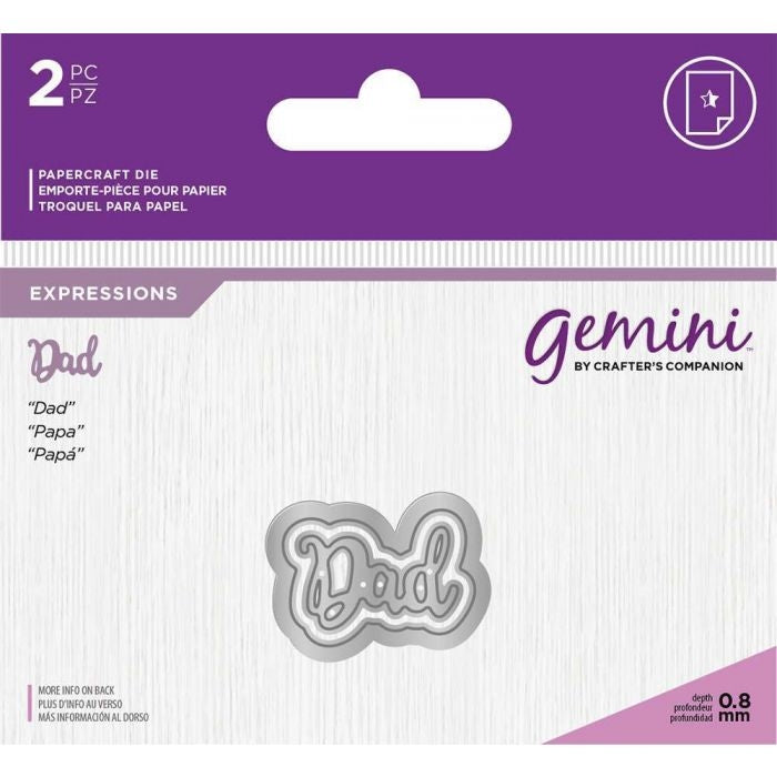 Gemini Die - Essentials Only Words - Dad