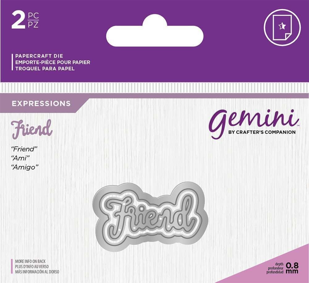 Gemini Die - Essentials Only Words - Friend.