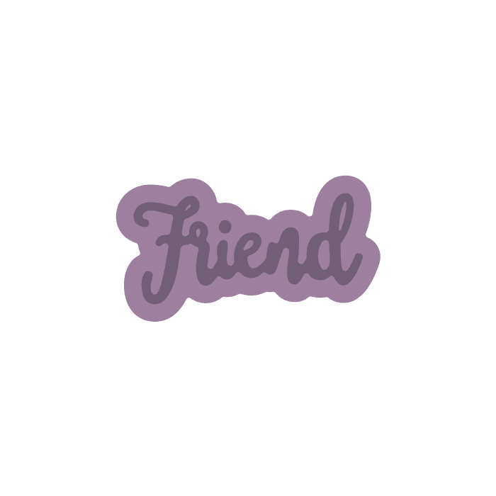 Gemini Die - Essentials Only Words - Friend.