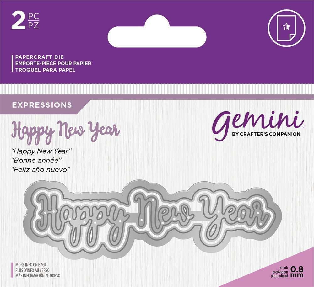 Gemini Die - Essentials Only Words - Happy New Yea