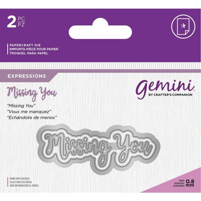 Gemini Die - Essentials Only Words - Missing You