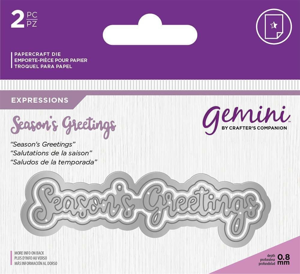 Gemini Die - Essentials Only Words - Seasons Gree