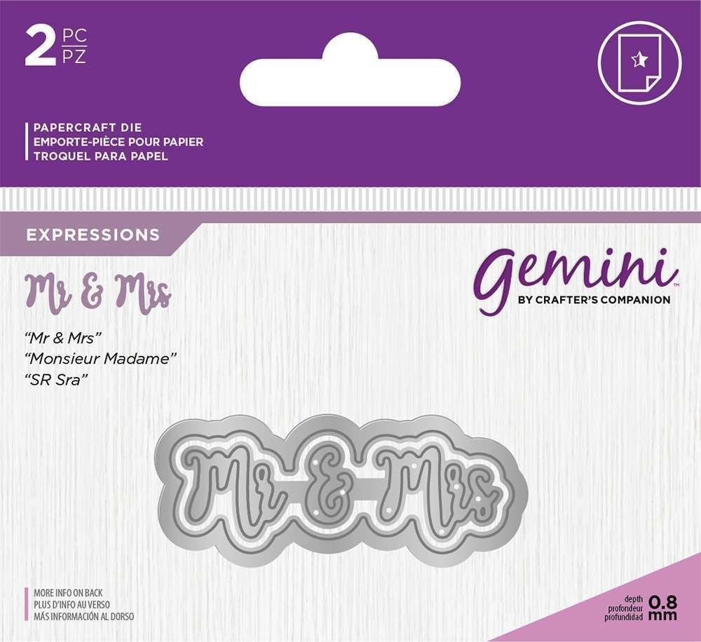 Gemini Die - Essentials Only Words - Mr & Mrs