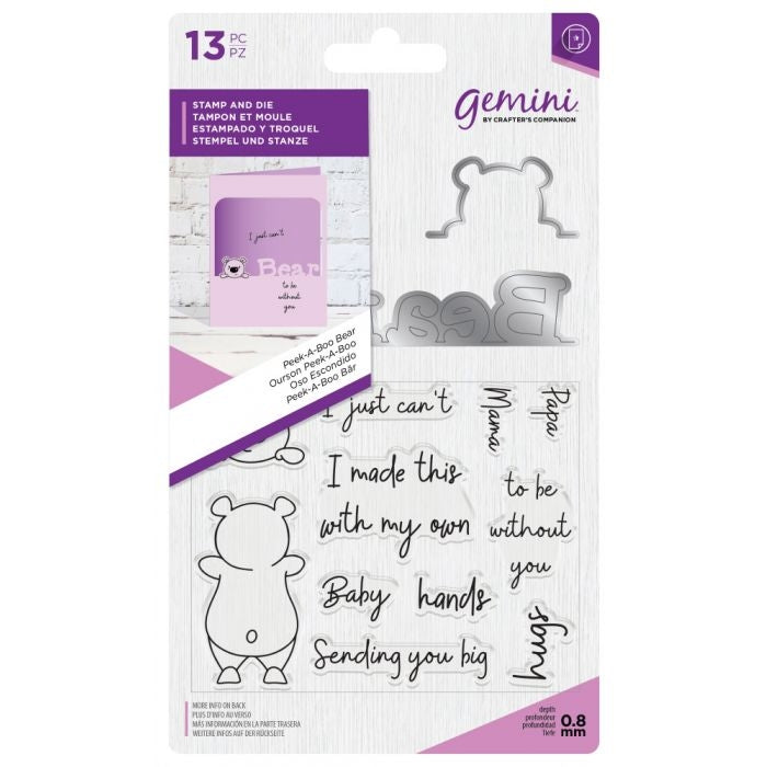 Gemini - Stamp & Die - Peek-A-Boo Bear