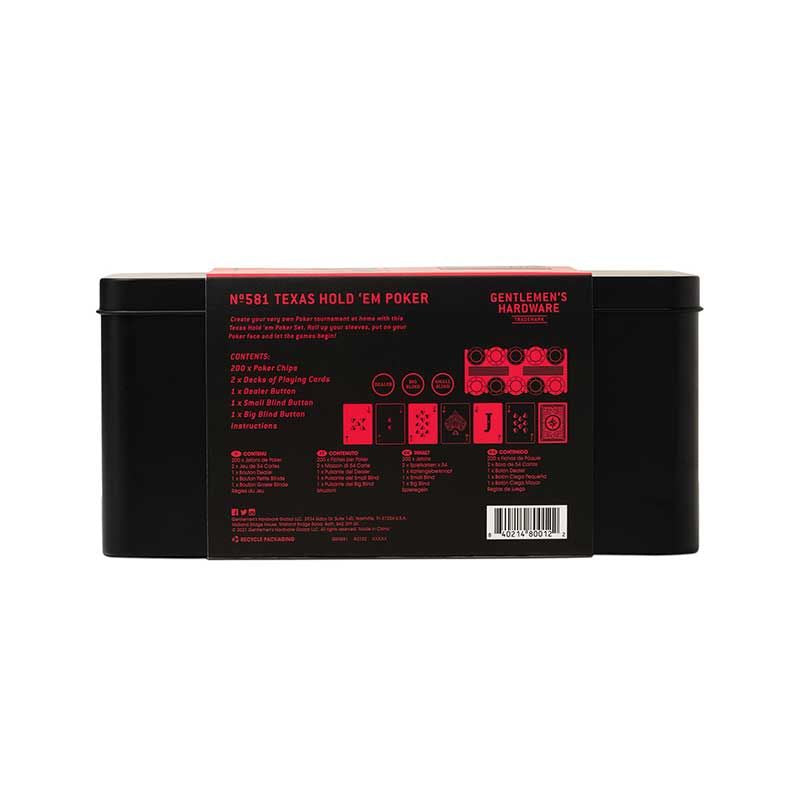 Gentlemen's Hardware Texas Hold 'em Poker in a Tin Game