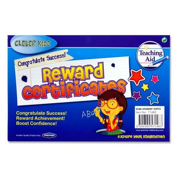 CLEVER KIDZ REWARD CERTS- STAR STUDENT