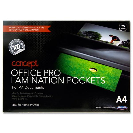 Concept Pack of 100 A4 Office Pro Laminating Pouches