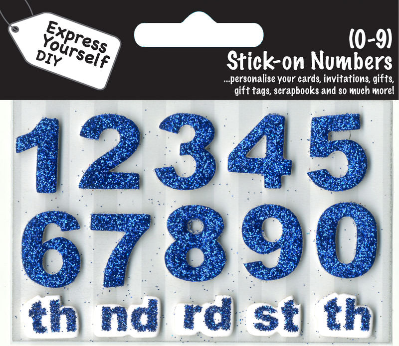 TOPPERS- NUMBERS 0-9 (BLUE)