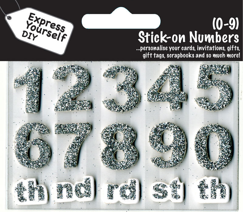 TOPPERS- NUMBERS 0-9 (SILVER)
