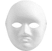 Full Face Mask, H: 22 cm, W: 17 cm, 10 pcs, white