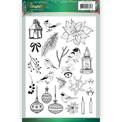Clear Stamps - Jeanines Art Christmas Flowers