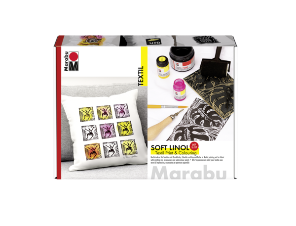 Marabu Soft Linol Textile Print & Colouring Set