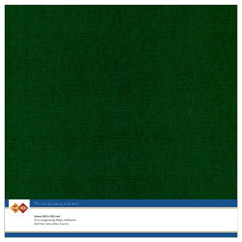 Linnenkarton - 30.5 x 30.5 - Christmas Green