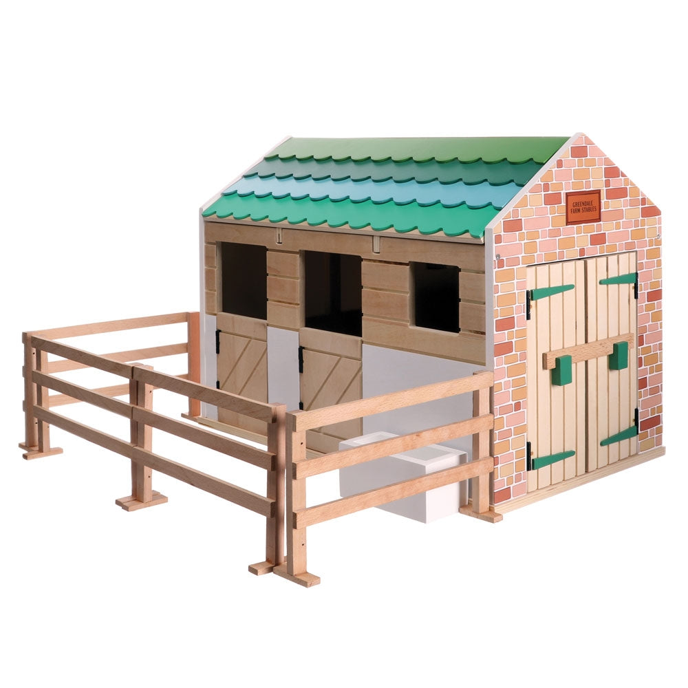 Lottie Doll Accessories - Toy Horse Stable Playset