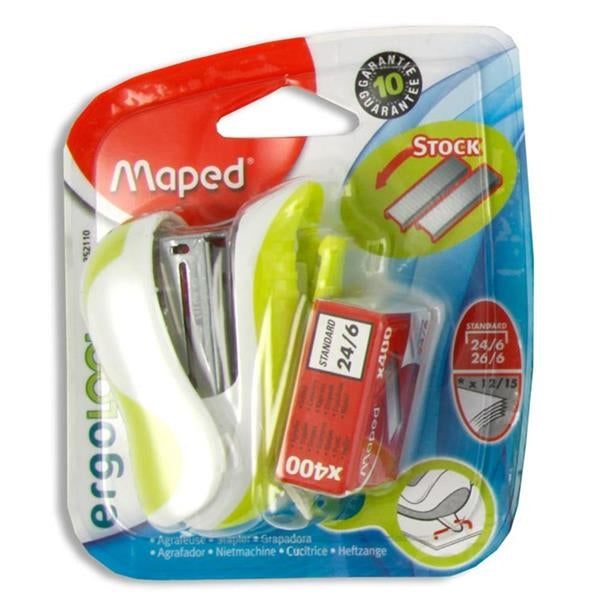 Maped Ergologic Mini Stapler with Staples