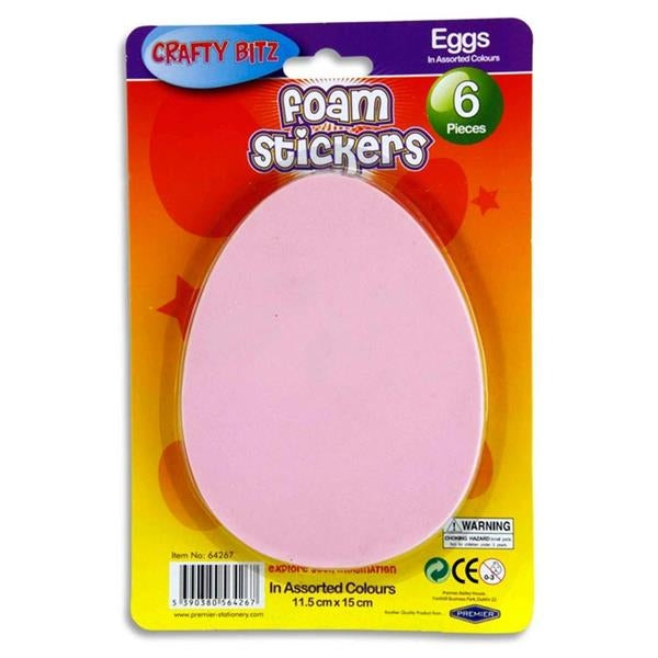 CRAFTY BITZ 6 FOAM STICKERS - EGGS