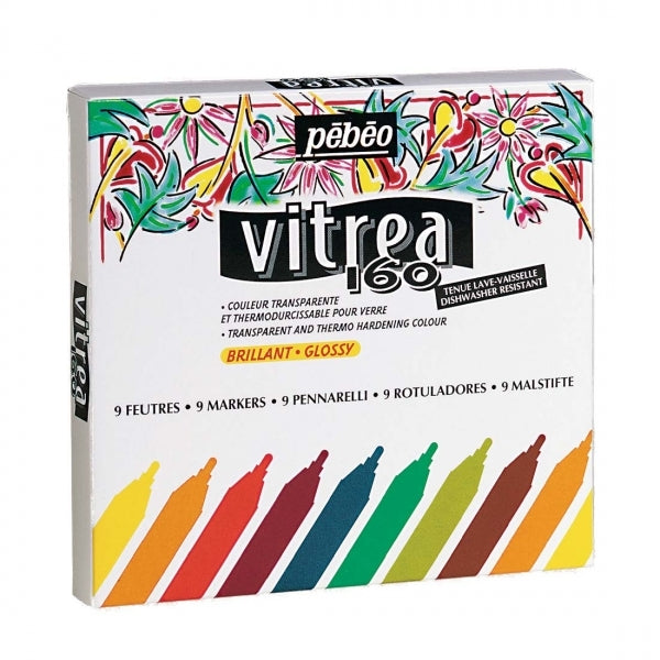 Vitrea 9 Assorted Glossy Markers Set