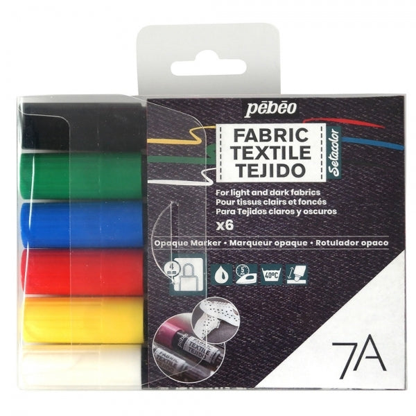 7A Opaque Marker 4mm Pk.6 Asst