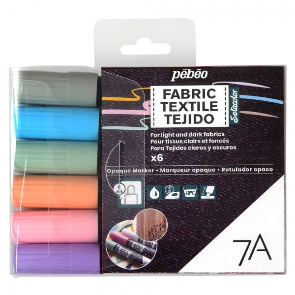 7A Opaque Marker 4mm Pk.6 Pastel