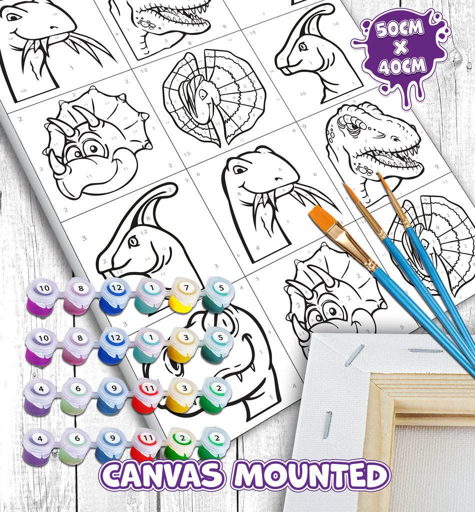 Dinosaur Pop Art Paint By Numbers