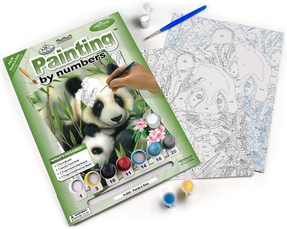 Paint By Numbers Junior Small - Panda & Baby