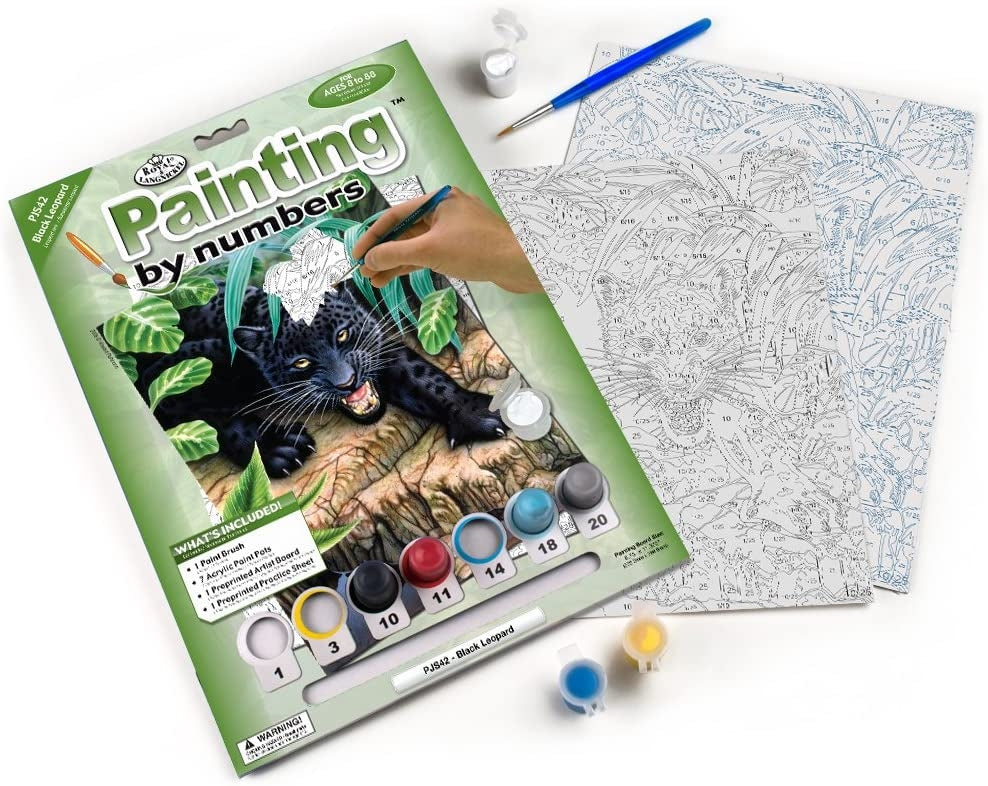 Paint By Numbers Junior Small Black Leopard