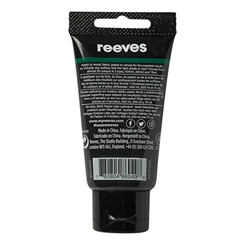 REEVES 75ML ACRYLIC BLACK