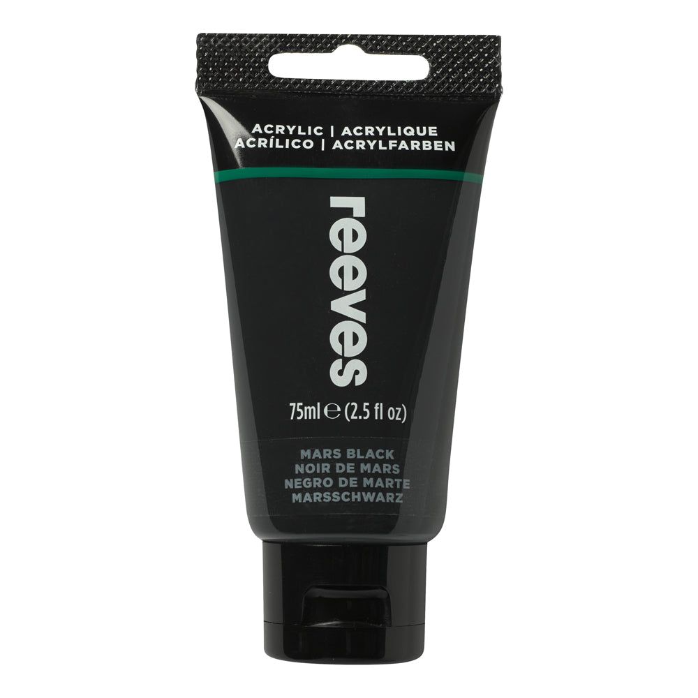 REEVES 75ML ACRYLIC BLACK