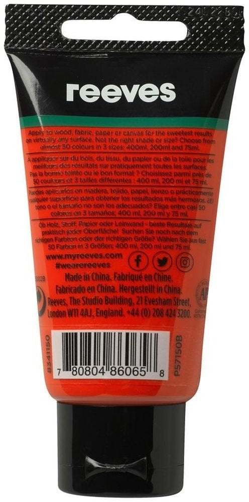 REEVES 75ML ACRYLIC ORANGE