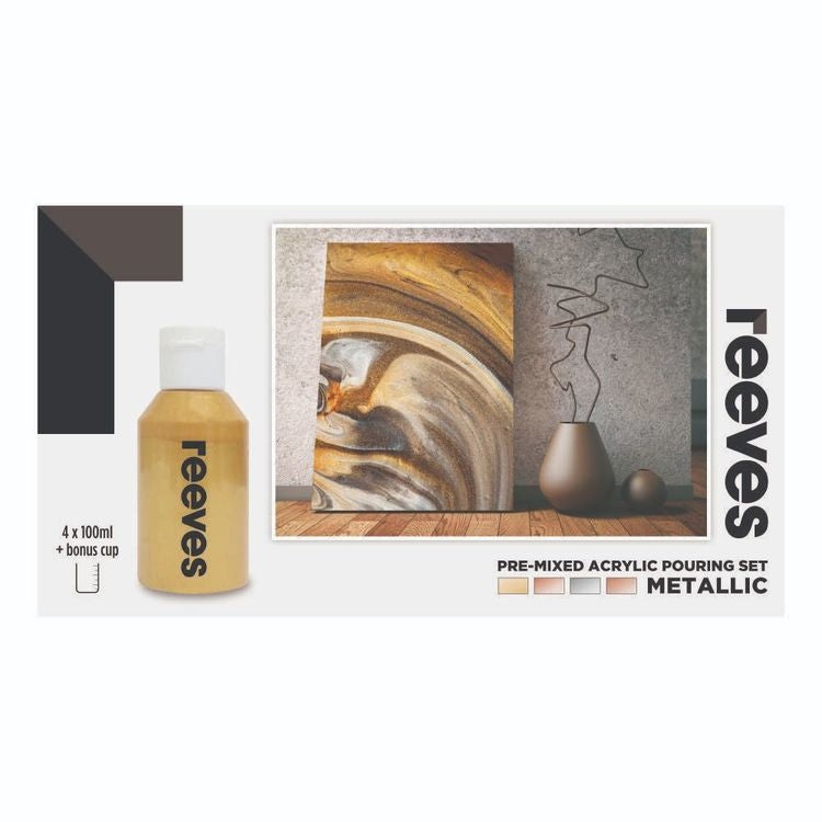 Reeves Pouring Acrylic Set-Metallic